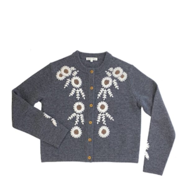Alex Mill Gray Floral Sweater Size S - Picture 1 of 4